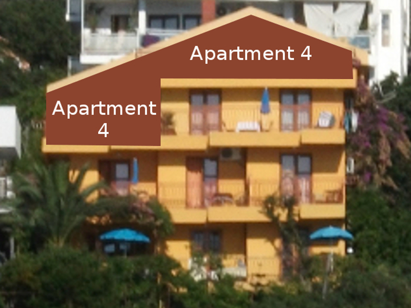 Die Ferienwohnung Nr. 4 befindet sich auf der zweiten und dritten Etage des Apartmenthauses MONTERAMA.